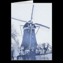 Blue Delft Dutch Windmill cards