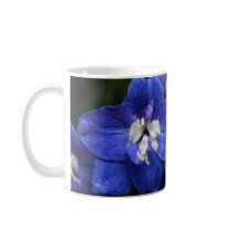 Blue Delphinium flower mug mugs