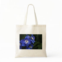 Blue Delphinium flower tote bag bags