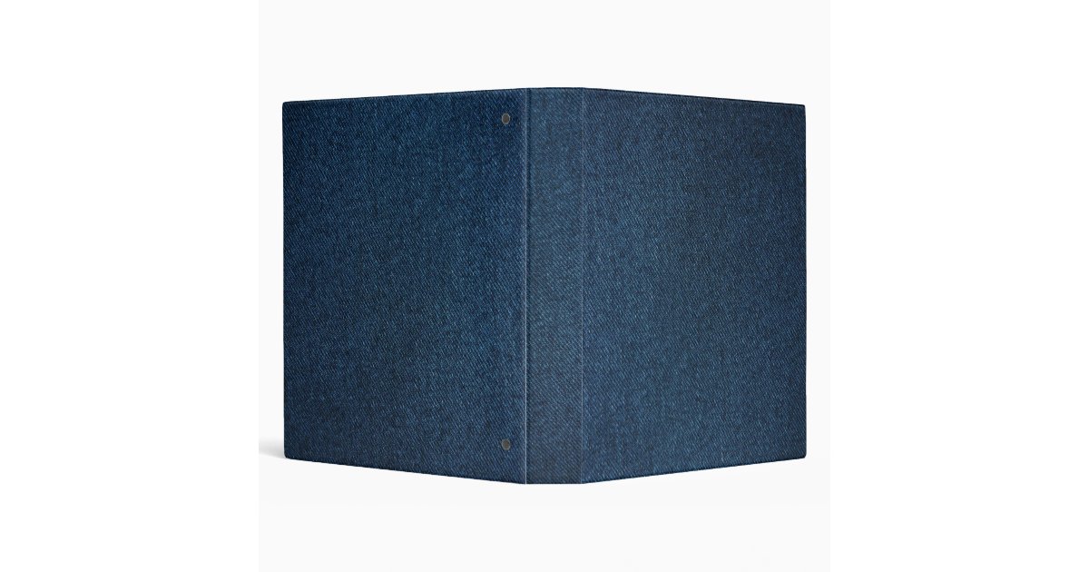Blue Denim 3 Ring Binder Zazzle