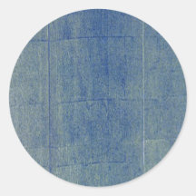 Blue Denim Background Round Sticker