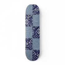 Blue Denim Bandana Skateboard
