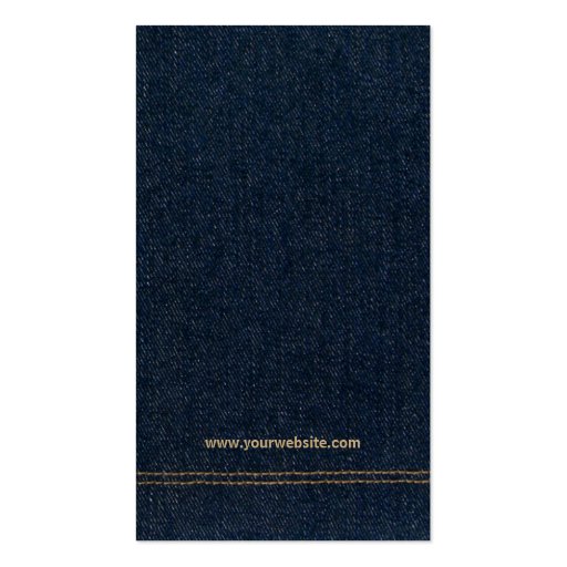 Blue Denim Jeans business card (back side)