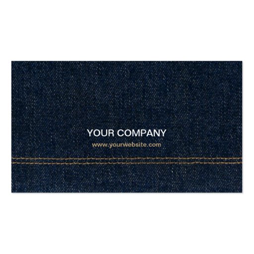 Blue Denim Pocket business card (back side)