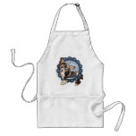 Blue Denim Wreath - Chinese Crested - Sheeba Apron