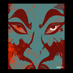 Blue Devil Faces Print