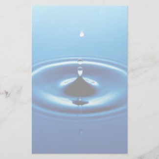 Blue Dew Drops in the Ocean Stationery