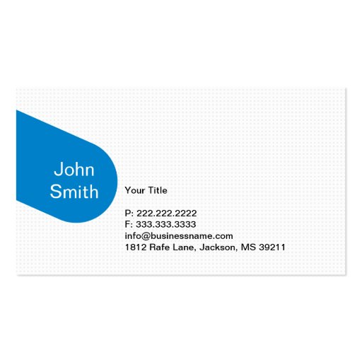 Blue Dialog Box App Developer Business Card (back side)