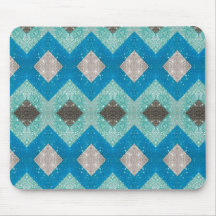 Blue Diamond Criss Cross Pattern Mouse Pads