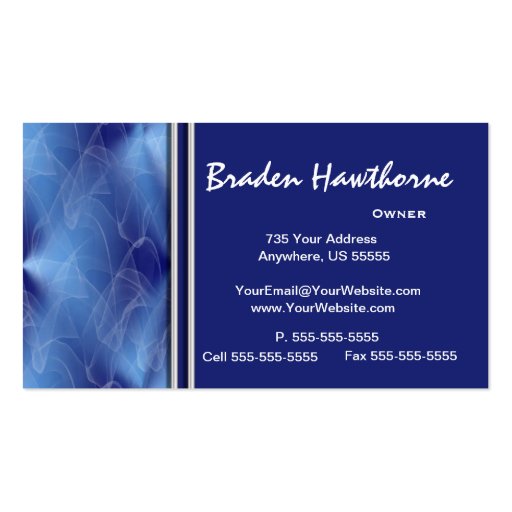 Blue Diamond Graphic Design Business Cards 2 (front side)