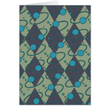Blue Diamond Orbit Greeting Cards