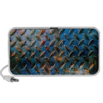 Blue Diamond Plate Doodle speakers