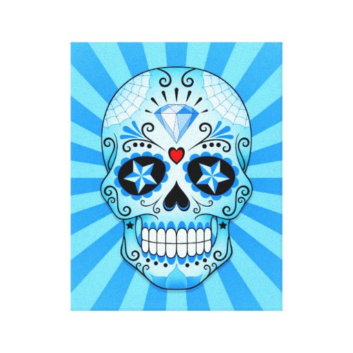 Sugar Skull Canvas Prints, Sugar Skull Wrapped Canvas Photo Print