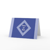 Blue Diamond Wedding Invitation Cards