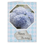 Blue Diamonds Hydrangea Flowers Card