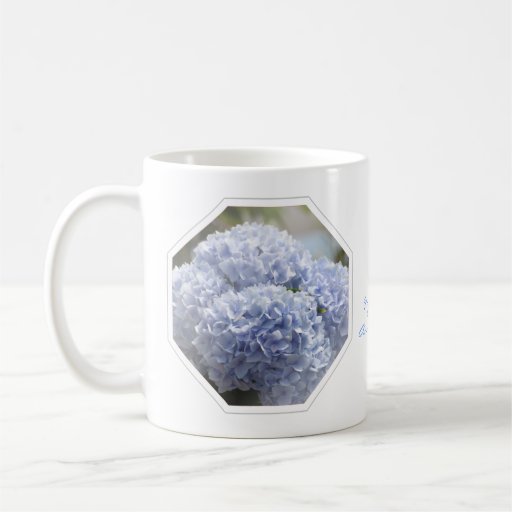 Blue Diamonds Hydrangea Flowers Mug