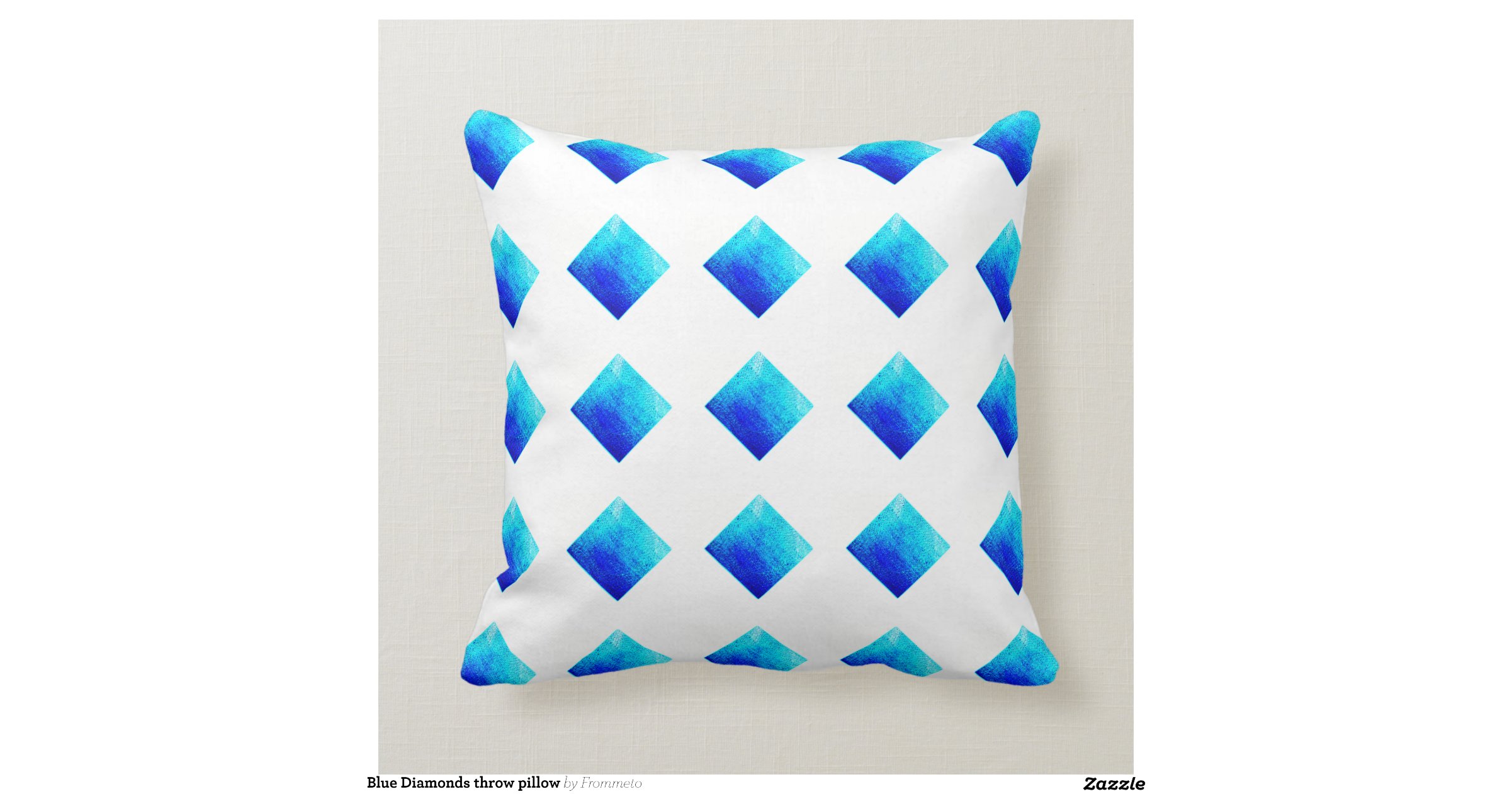 Blue Diamonds throw pillow Zazzle