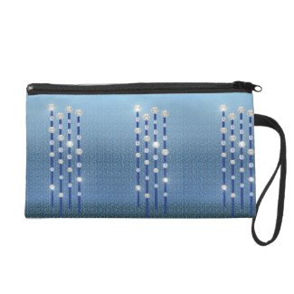 Blue Diamonds wristlet