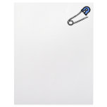 blue diaper pin letterhead template