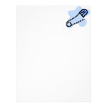 Blue Diaper Pin Letterhead