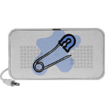 Blue Diaper Pin PC Speakers