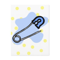 Blue Diaper Pin Postcard
