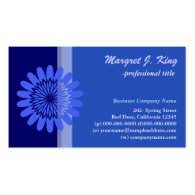 Blue digital flower, simple, cool business card business card templates
