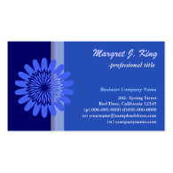 Blue digital flower , simple, cool business card business card templates