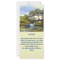 'Blue Dinghy' Large Bookmark / Rack Card