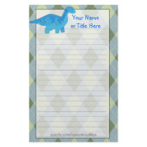 Blue Dino Stationery