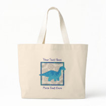 Blue Dino Tote Bag