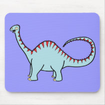 Blue Diplodocus Mouse Pad