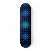 Blue Disco Bubbles Fractal Art Skate Board Decks