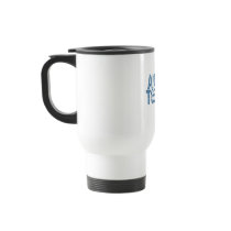 Blue Distressed Text Algebra Teacher Coffee Mug