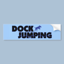 Blue Dock Jumping Bumper Sticker bumper stickers