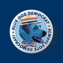 Blue Dog Democrat. Button  buttons