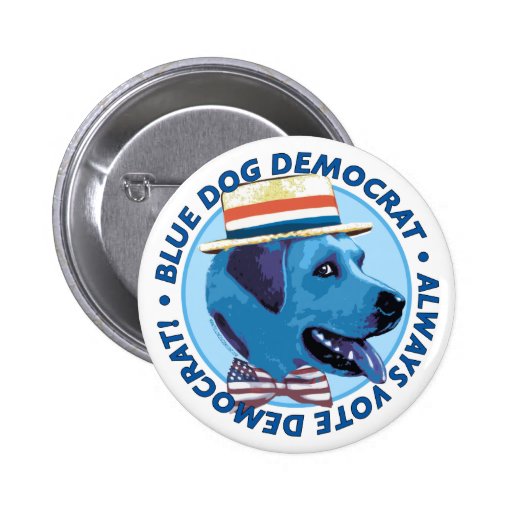 Blue Dog Democrat Button Zazzle