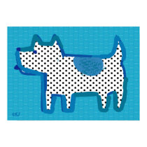 'blue dog' digital painting Poster posters
