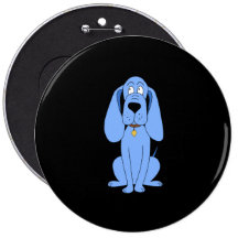 Blue Dog. Hound. Button