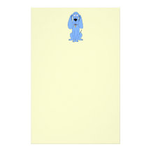 Blue Dog. Hound. Personalized Stationery