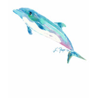 Blue Dolphin Art T Shirt Apparel shirt