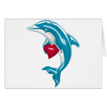 Blue Dolphin Greeting Cards