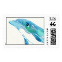 Blue Dolphin Custom Postage Stamp