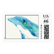 Blue Dolphin Custom Postage Stamp