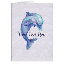 Blue Dolphin Greeting Card