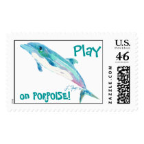 Blue Dolphin Postage Stamp