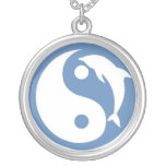 Blue Dolphin Yin Yang Necklace