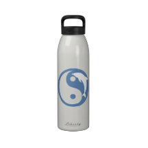 Blue Dolphin Yin Yang Water Bottle