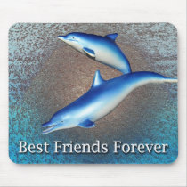 Blue Dolphins Best Friends Forever mousepads