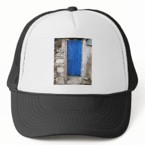 BLUE DOOR  Old Town of Chania, Crete Mesh Hats